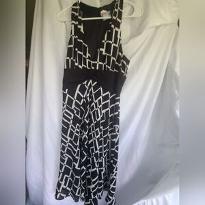 S.L. Fashions Black and White Dress
